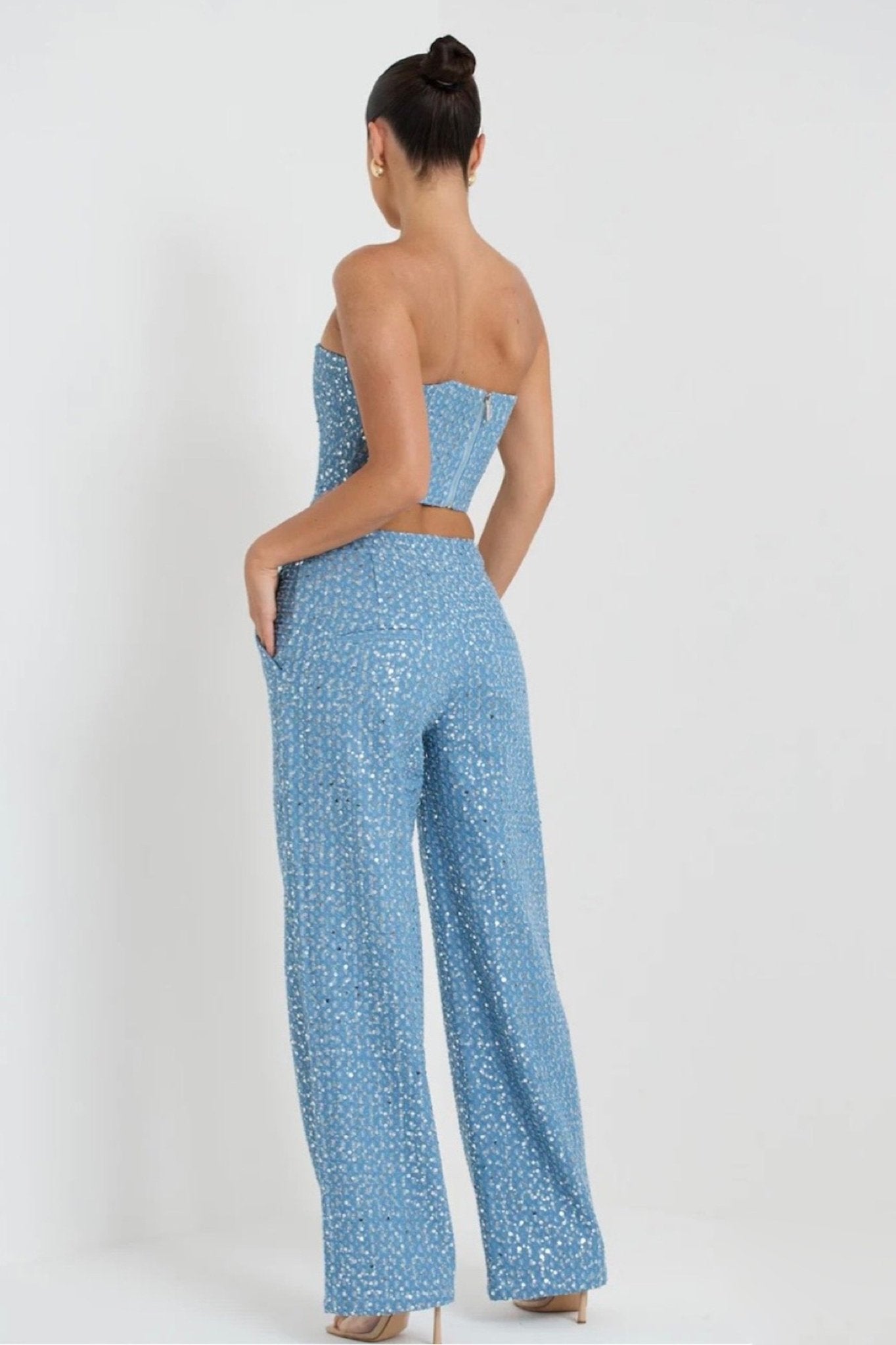 Conjunto de Calças Jeans com Lantejoulas - Belinda