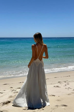 Vestido Lavinia Maxi – Decote Profundo Elegante