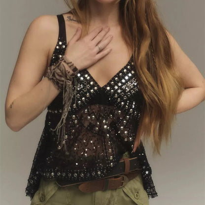 Blusa Brilho Verão Carnaval Britney