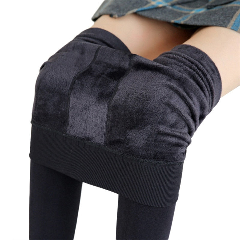 Meia-Calça Legging Aveludada Feminina
