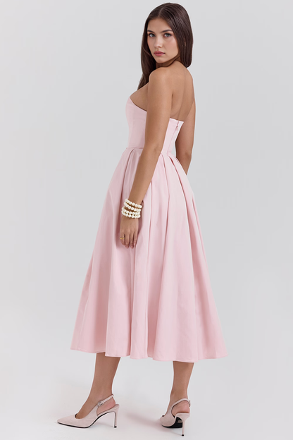 Vestido Longo Tomara que Caia Bustier Celeste