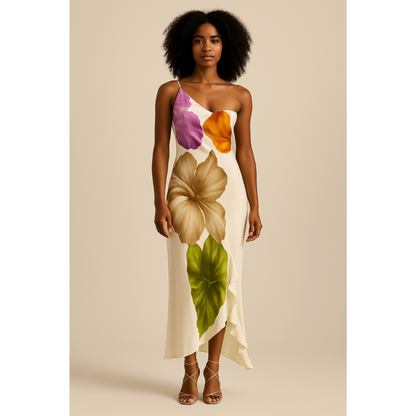 Vestido Feminino Longo Estampado - Lara