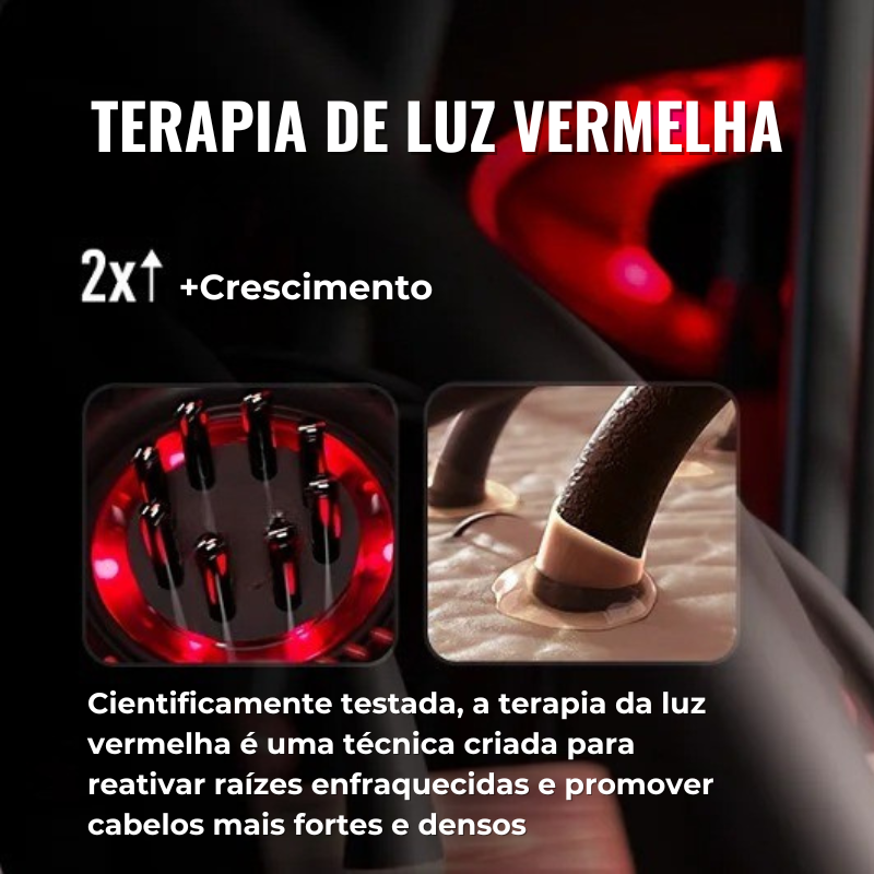 LumaHair - Escova 3 em 1 para fortalecimento dos fios