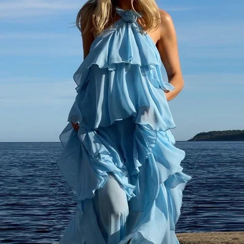 Vestido Feminino Elegante Babado - Catarina