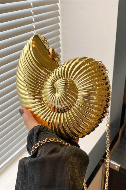 Bolsa Transversal de Acrílico Estilo Concha