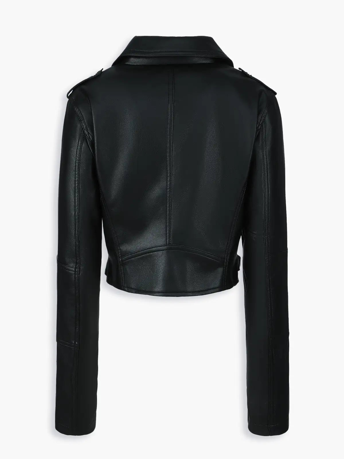 Jaqueta Biker Cropped de Couro Sintético - AiRin