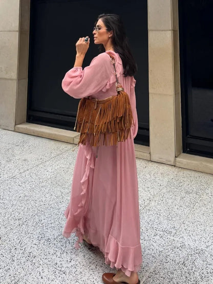 Vestido Feminino Longo Boho - Fabricia