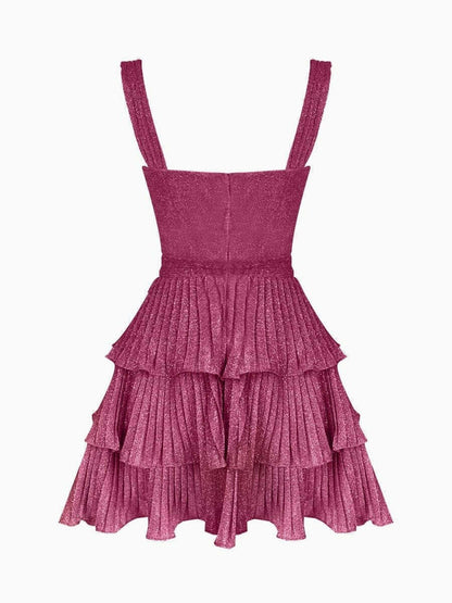 Vestido Curto Plissado - Valentina