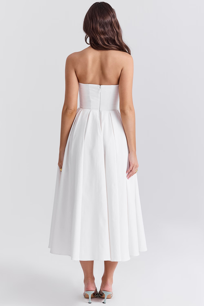 Vestido Longo Tomara que Caia Bustier Celeste