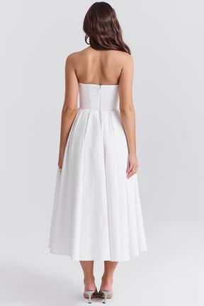 Vestido Longo Tomara que Caia Bustier Celeste