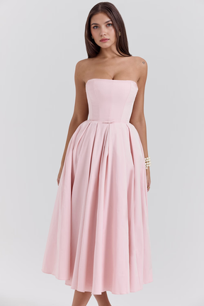 Vestido Longo Tomara que Caia Bustier Celeste