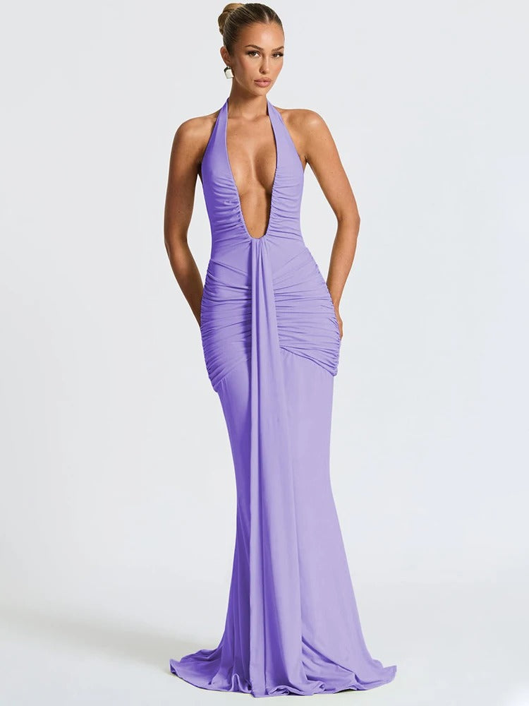 Vestido Feminino Longo Decote - Aylin