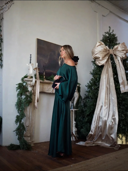 Vestido Longo Esmeralda Elegance