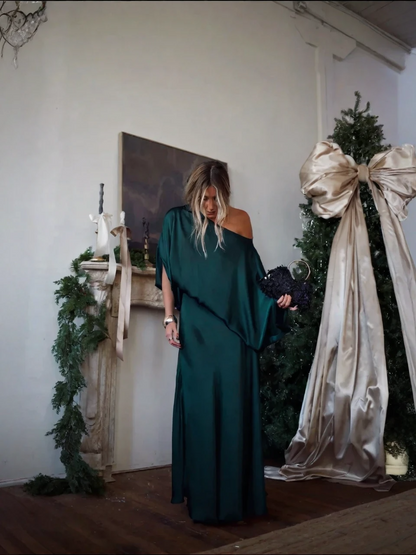 Vestido Longo Esmeralda Elegance