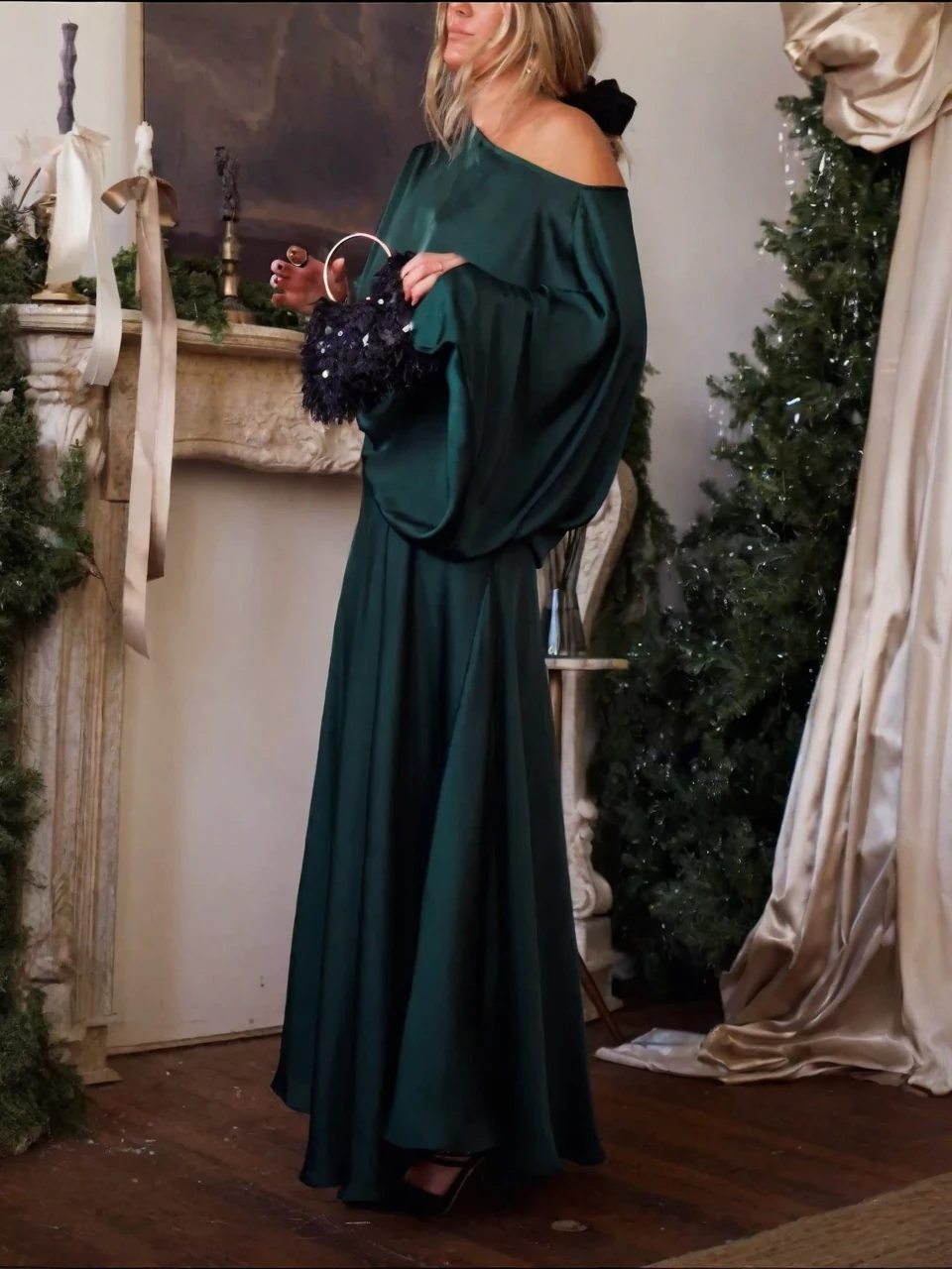 Vestido Longo Esmeralda Elegance