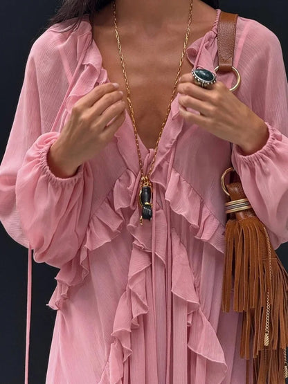 Vestido Feminino Longo Boho - Fabricia