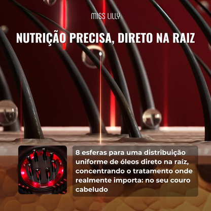 LumaHair - Escova 3 em 1 para fortalecimento dos fios