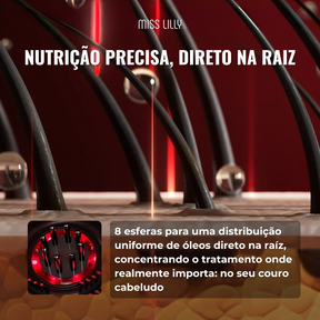 LumaHair - Escova 3 em 1 para fortalecimento dos fios