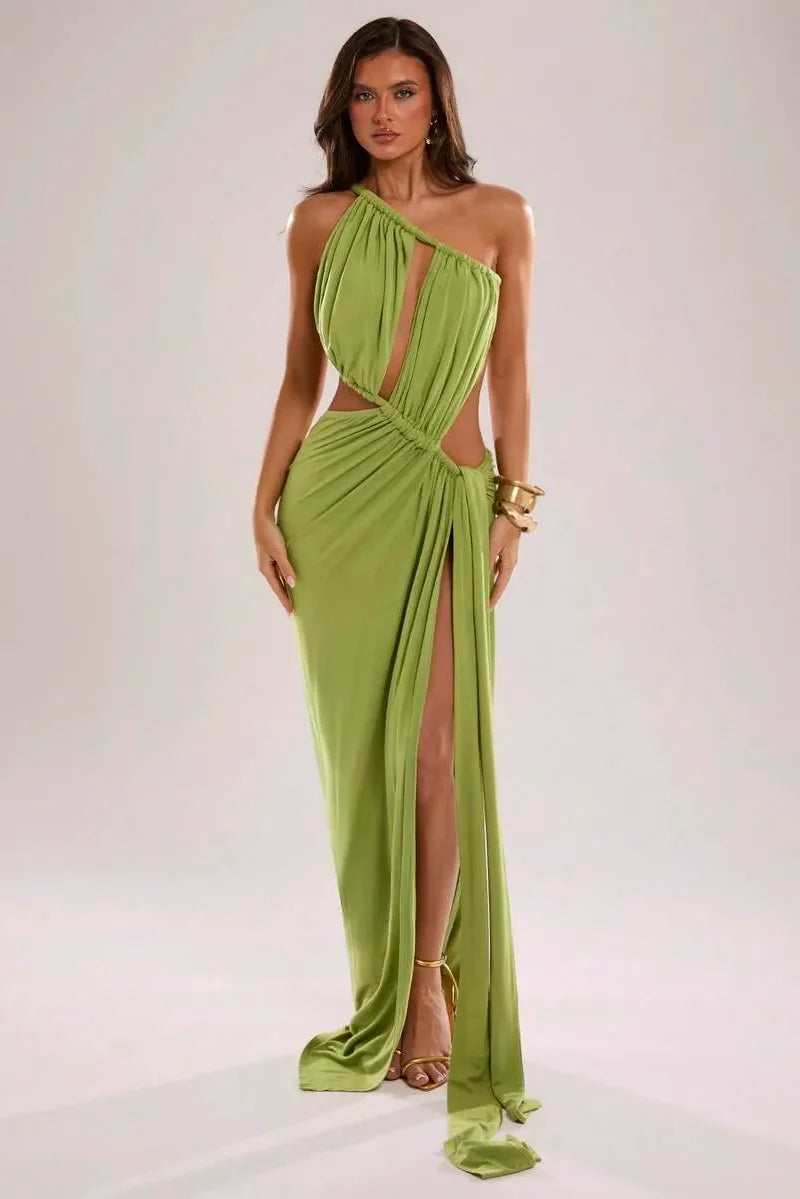 Vestido Longo Elegante Celeste