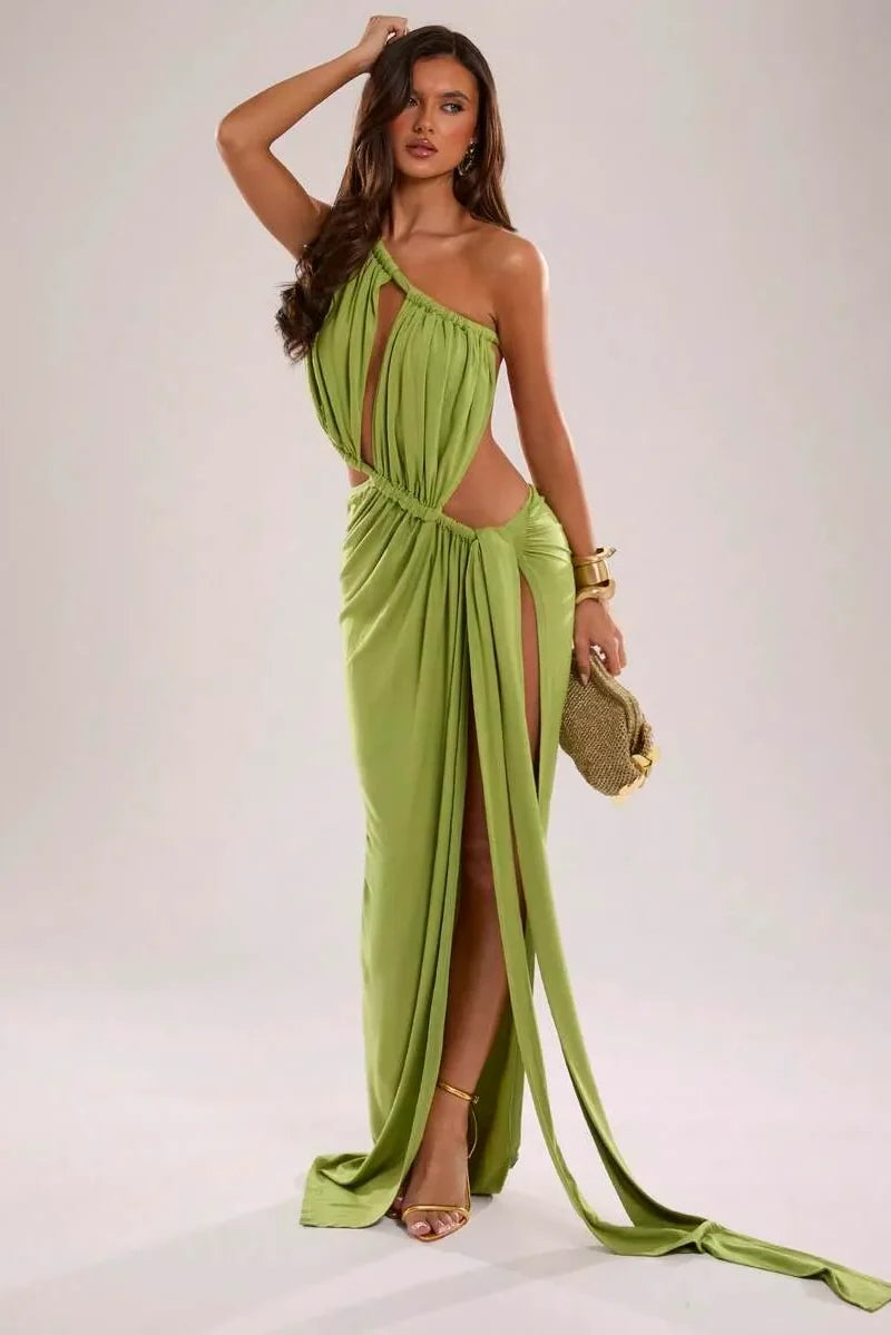 Vestido Longo Elegante Celeste