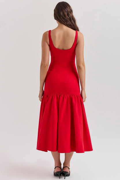 Vestido Feminino Midi Rodado - Loren