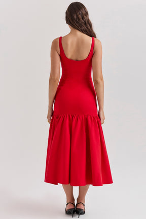 Vestido Feminino Midi Rodado - Loren