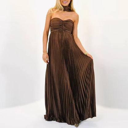 Vestido Feminino Plissado Verde - Julie