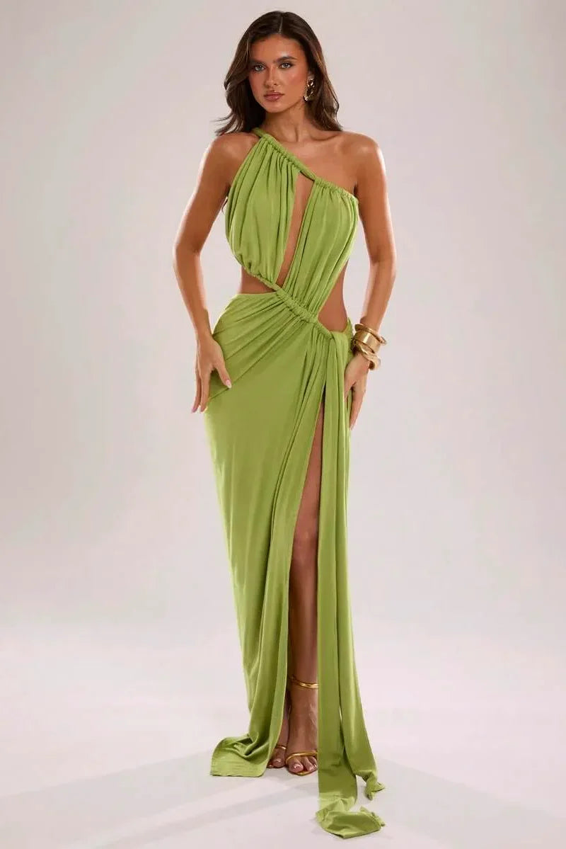 Vestido Longo Elegante Celeste