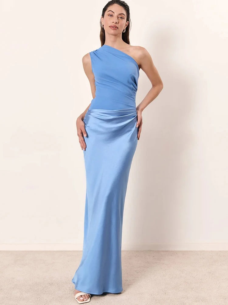 Vestido Feminino Elegante Ombro Único - Julissa