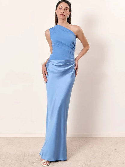 Vestido Feminino Elegante Ombro Único - Julissa