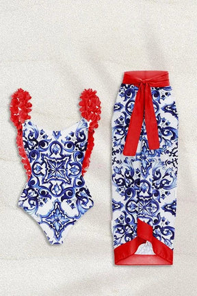 Biquíni Martha Estampado com Detalhes Franzidos