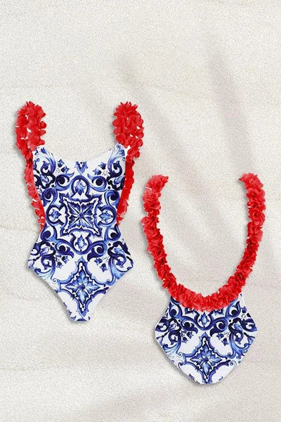 Biquíni Martha Estampado com Detalhes Franzidos