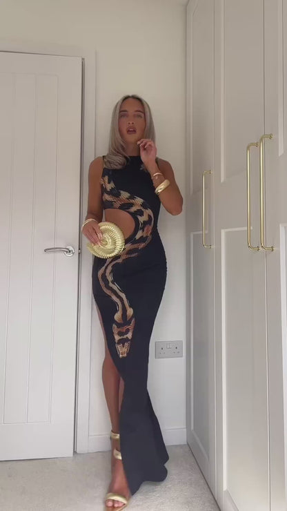 Vestido Viper com Recortes Sensuais – Syll