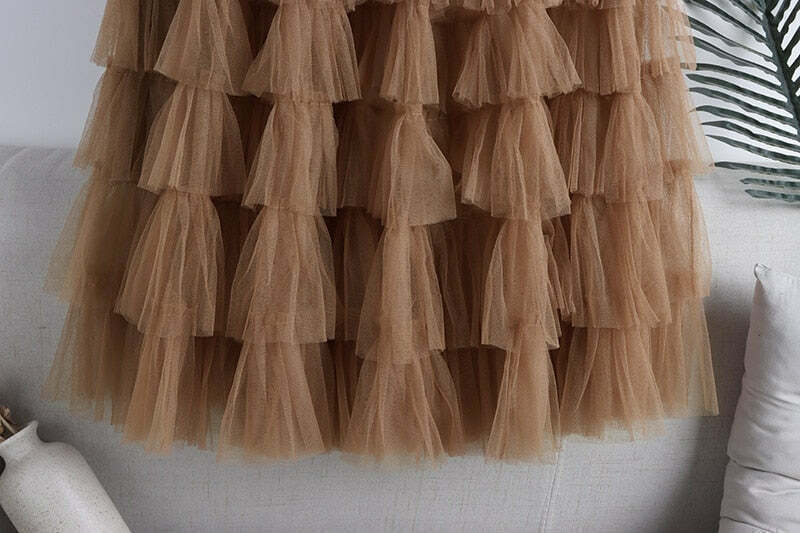 Saia Midi Tule Plissada - Astrid