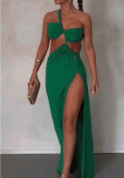 Vestido Longo Verde Bandeira - Larissa